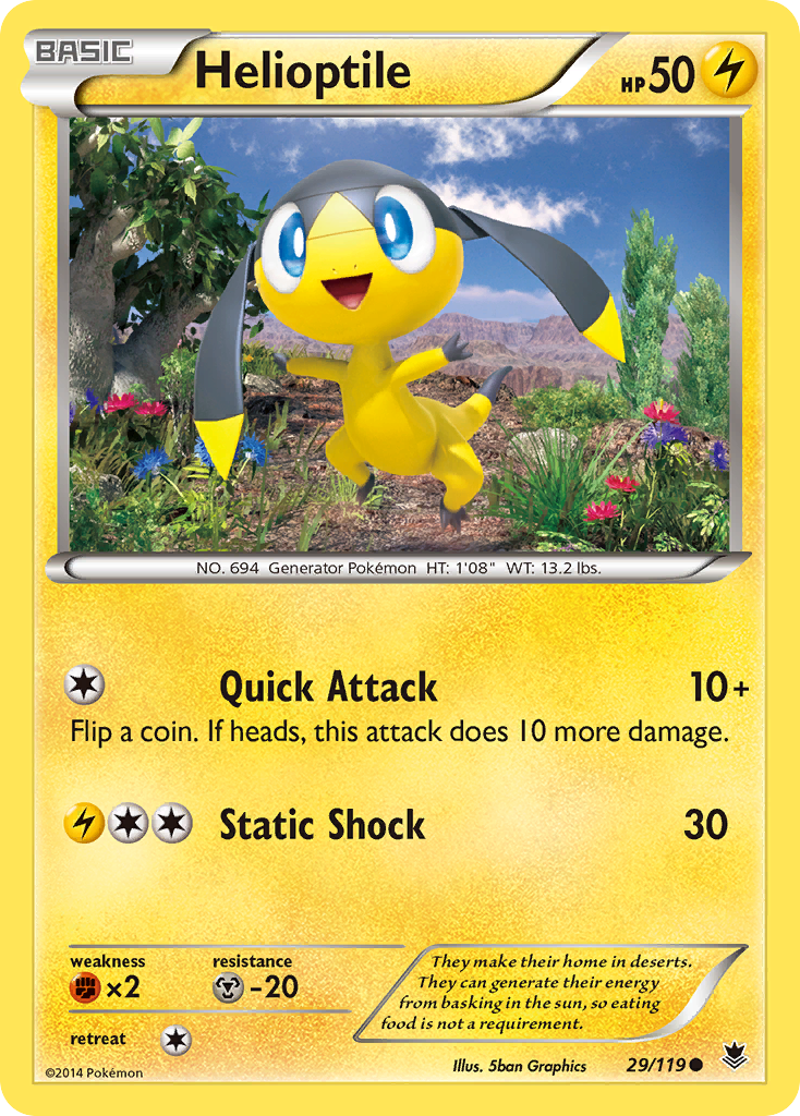 Helioptile (29/119) [XY: Phantom Forces] - Pokémon - Card Brawlers | Quebec | Canada |