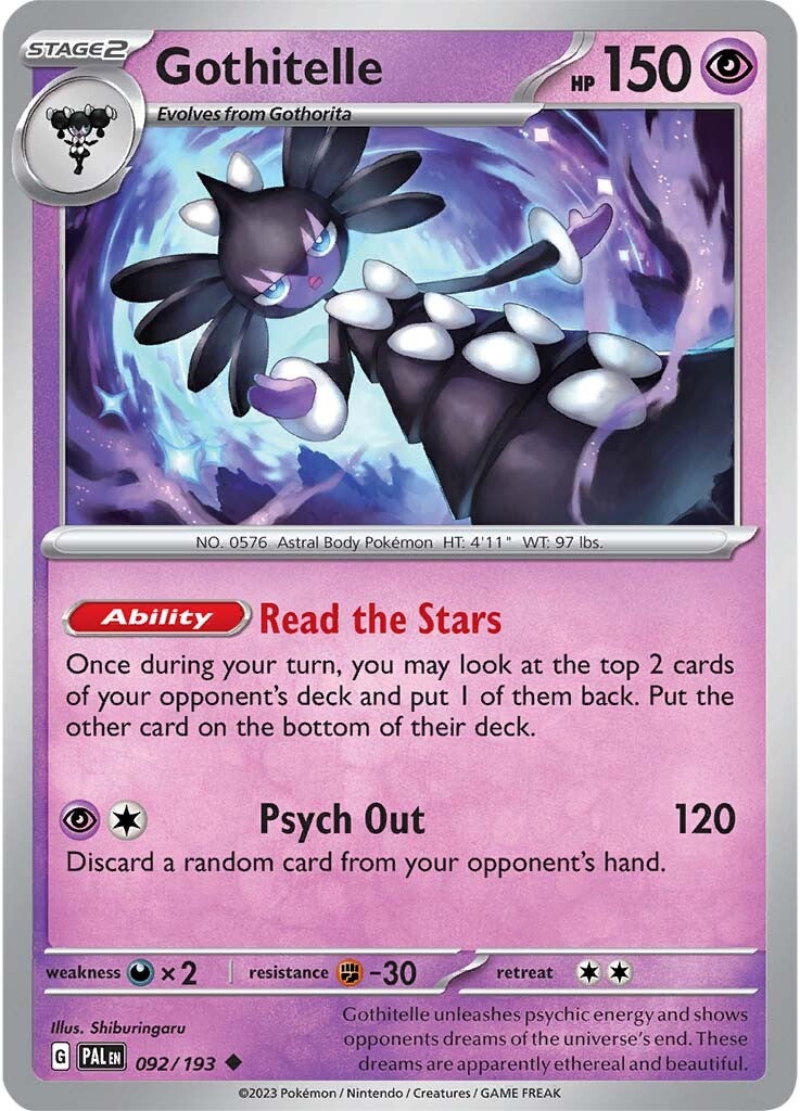 Gothitelle (092/193) [Scarlet & Violet: Paldea Evolved] - Pokémon - Card Brawlers | Quebec | Canada |
