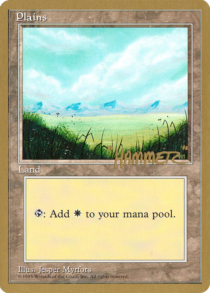 Plains (shr366) (Shawn "Hammer" Regnier) [Pro Tour Collector Set] - Magic: The Gathering - Card Brawlers | Quebec | Canada |