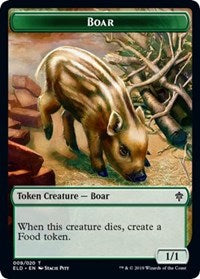 Boar // Food (16) Double-Sided Token [Throne of Eldraine Tokens] - Magic: The Gathering - Card Brawlers | Quebec | Canada |