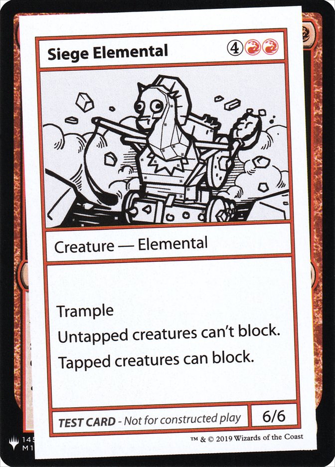 Siege Elemental [Mystery Booster Playtest Cards] - Magic: The Gathering - Card Brawlers | Quebec | Canada |