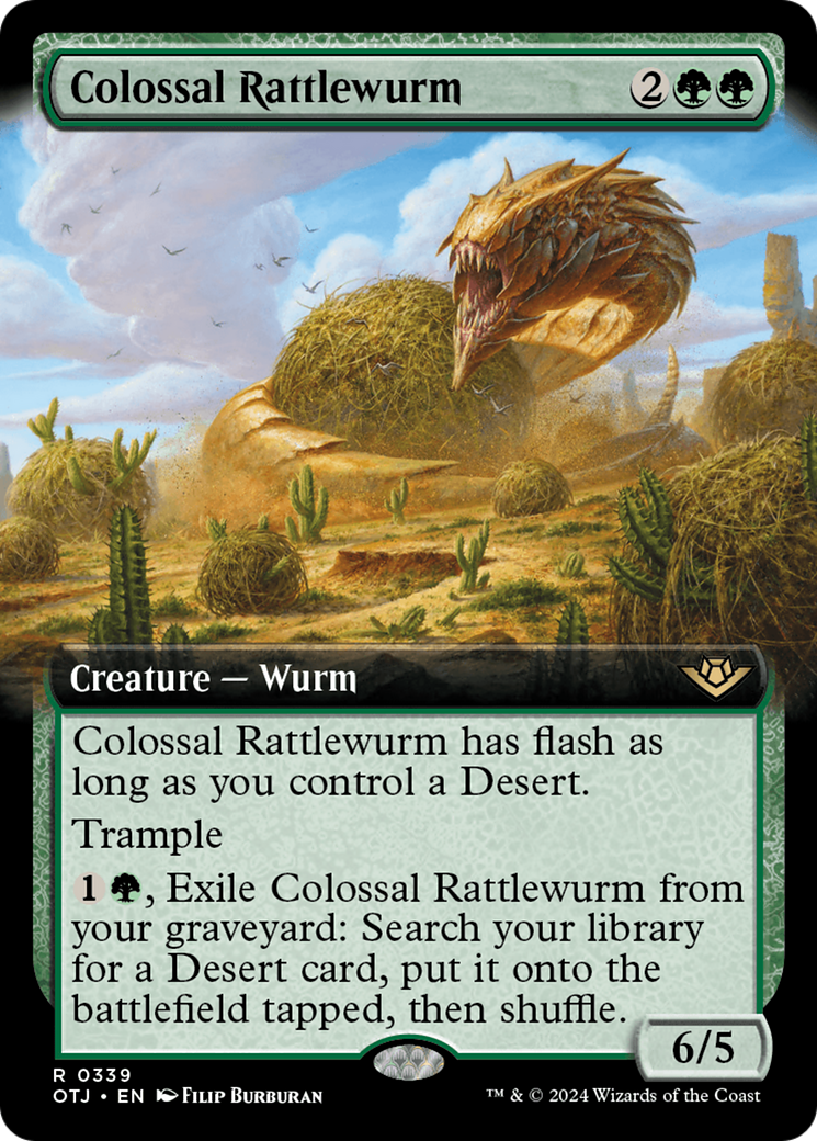 Colossal Rattlewurm (Extended Art) [Outlaws of Thunder Junction] - Magic: The Gathering - Card Brawlers | Quebec | Canada |