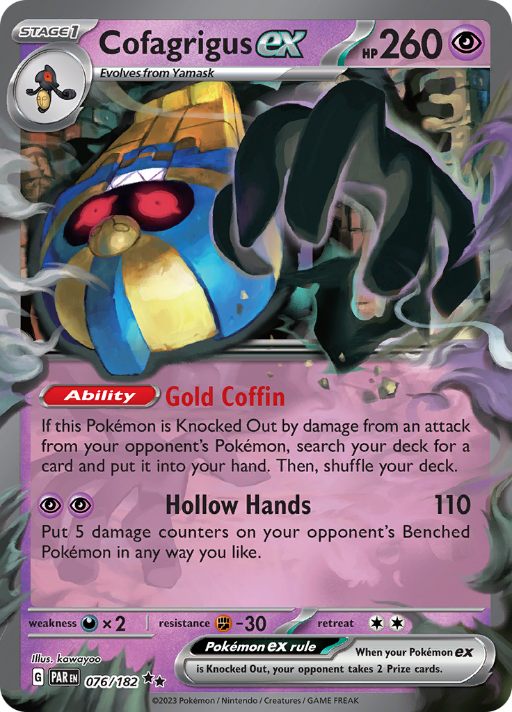 Cofagrigus ex (076/182) [Scarlet & Violet: Paradox Rift] - Pokémon - Card Brawlers | Quebec | Canada |