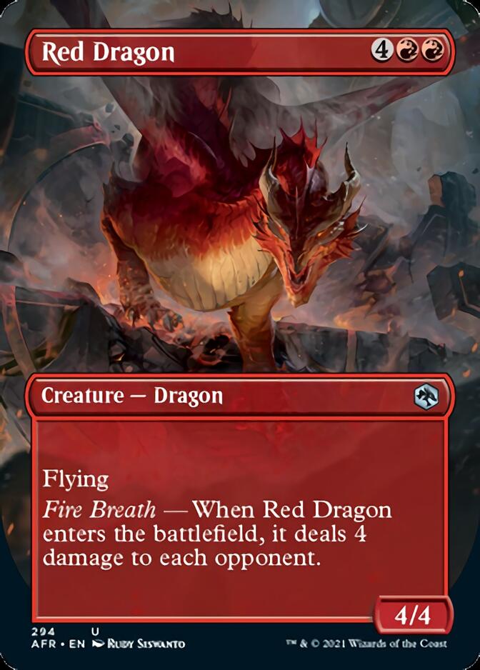 Red Dragon (Borderless Alternate Art) [Dungeons & Dragons: Adventures in the Forgotten Realms] - Magic: The Gathering - Card Brawlers | Quebec | Canada |