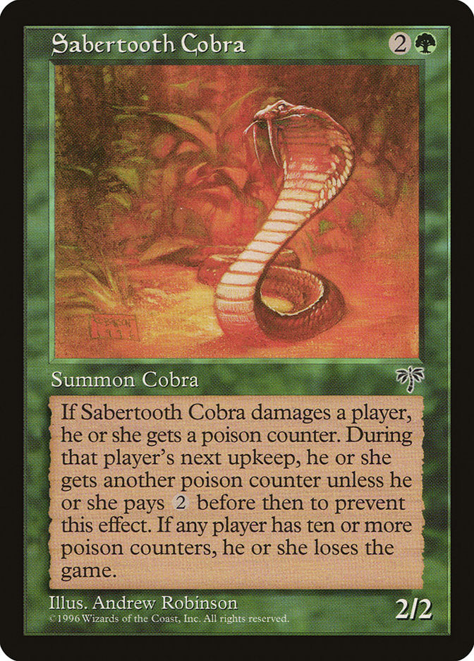 Sabertooth Cobra [Mirage] - Magic: The Gathering - Card Brawlers | Quebec | Canada |