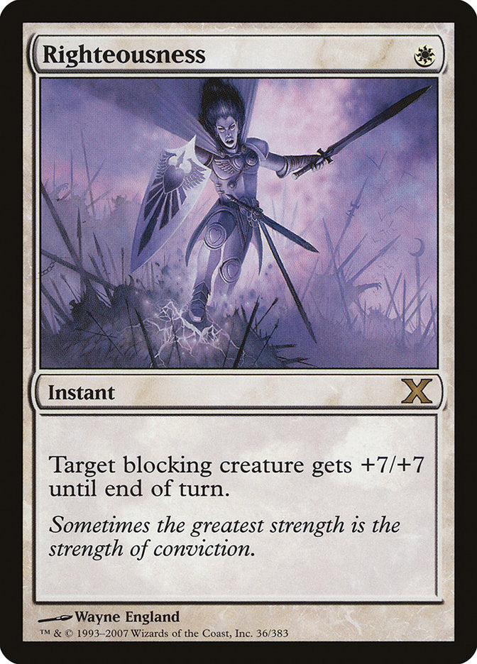 Righteousness [Tenth Edition] - Magic: The Gathering - Card Brawlers | Quebec | Canada |