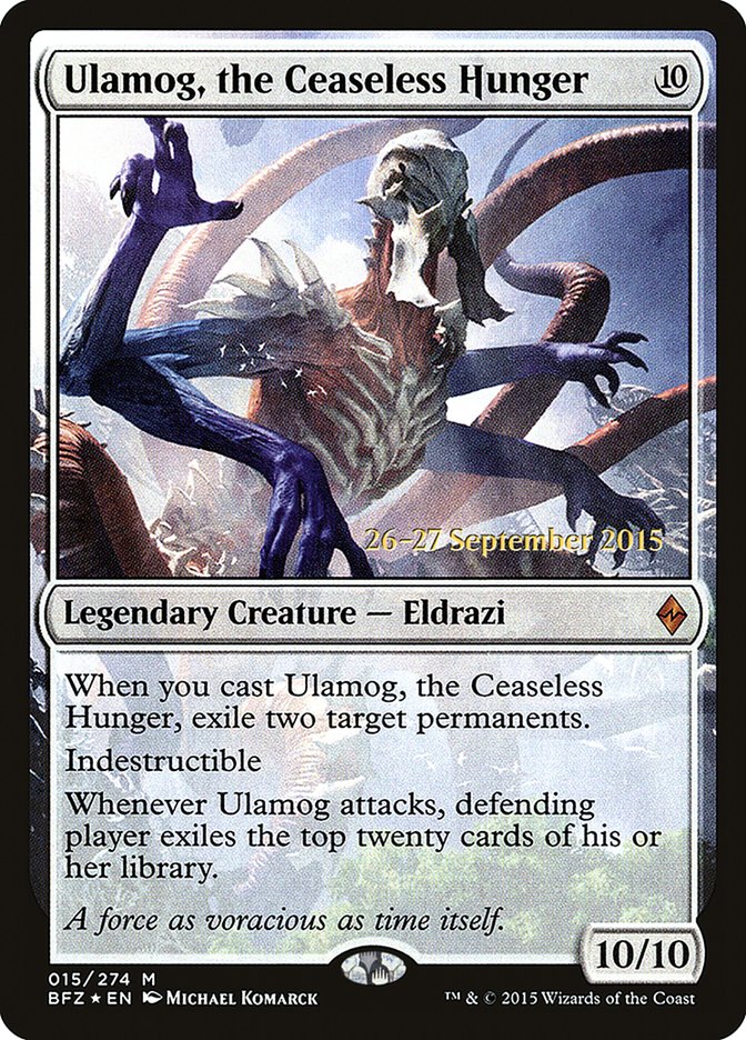 Ulamog, the Ceaseless Hunger [Battle for Zendikar Prerelease Promos] - Magic: The Gathering - Card Brawlers | Quebec | Canada |