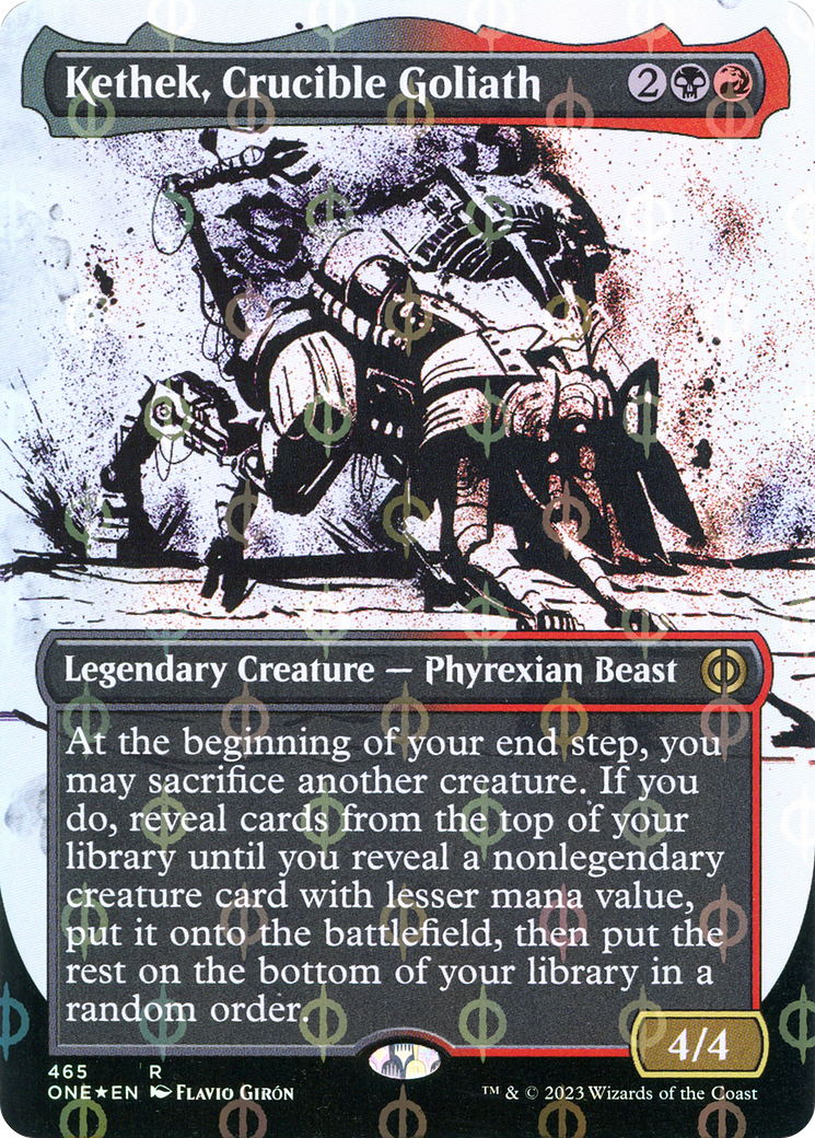 Kethek, Crucible Goliath (Borderless Ichor Step-and-Compleat Foil) [Phyrexia: All Will Be One] - Magic: The Gathering - Card Brawlers | Quebec | Canada |