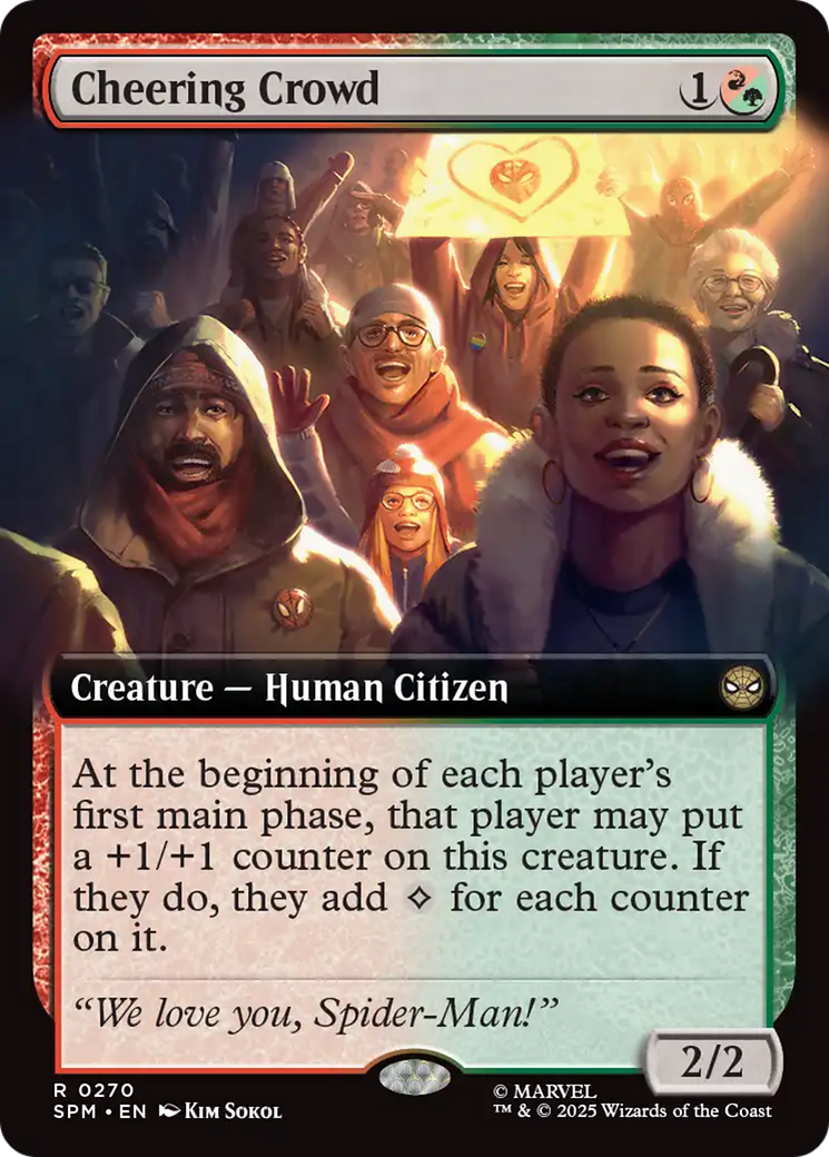 Cheering Crowd (Extended Art) [Marvel's Spider-Man] - Magic: The Gathering - Card Brawlers | Quebec | Canada |
