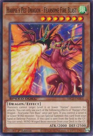 Harpie's Pet Dragon - Fearsome Fire Blast [SBC2-ENH01] Common - Yu-Gi-Oh! - Card Brawlers | Quebec | Canada |
