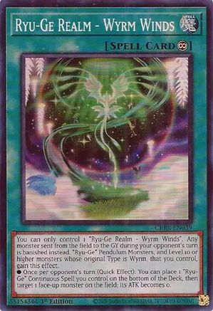 Ryu-Ge Realm - Wyrm Winds (SR) [CRBR-EN039] Super Rare - Yu-Gi-Oh! - Card Brawlers | Quebec | Canada |