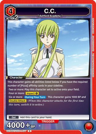 C.C. (077) (UE04BT/CGH-1-077) - UE04BT CODE GEASS Lelouch of the Rebellion Foil - UE04BT: CODE GEASS: Lelouch of the Rebellion - Card Brawlers | Quebec | Canada |