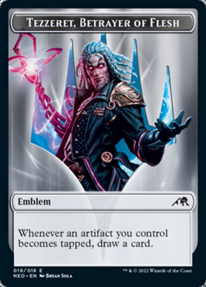 Samurai // Tezzeret, Betrayer of Flesh Emblem Double-Sided Token [Kamigawa: Neon Dynasty Tokens] - Magic: The Gathering - Card Brawlers | Quebec | Canada |