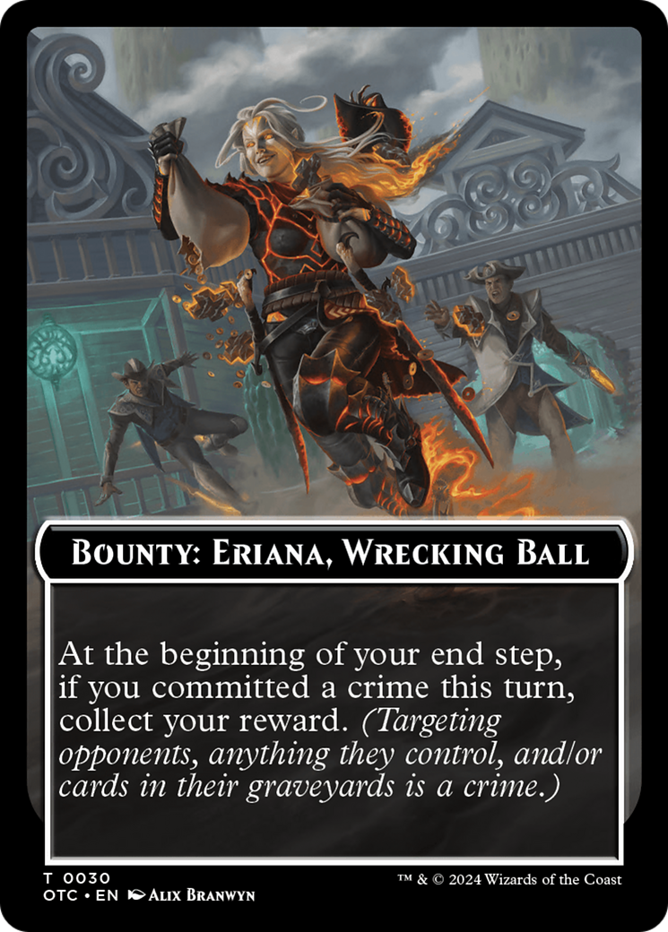 Bounty: Eriana, Wrecking Ball // Bounty Rules Double-Sided Token [Outlaws of Thunder Junction Commander Tokens] - Magic: The Gathering - Card Brawlers | Quebec | Canada |
