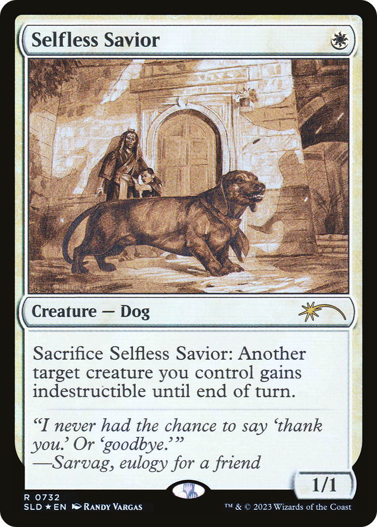 Selfless Savior (Sketch) [Secret Lair Drop Promos] - Magic: The Gathering - Card Brawlers | Quebec | Canada |