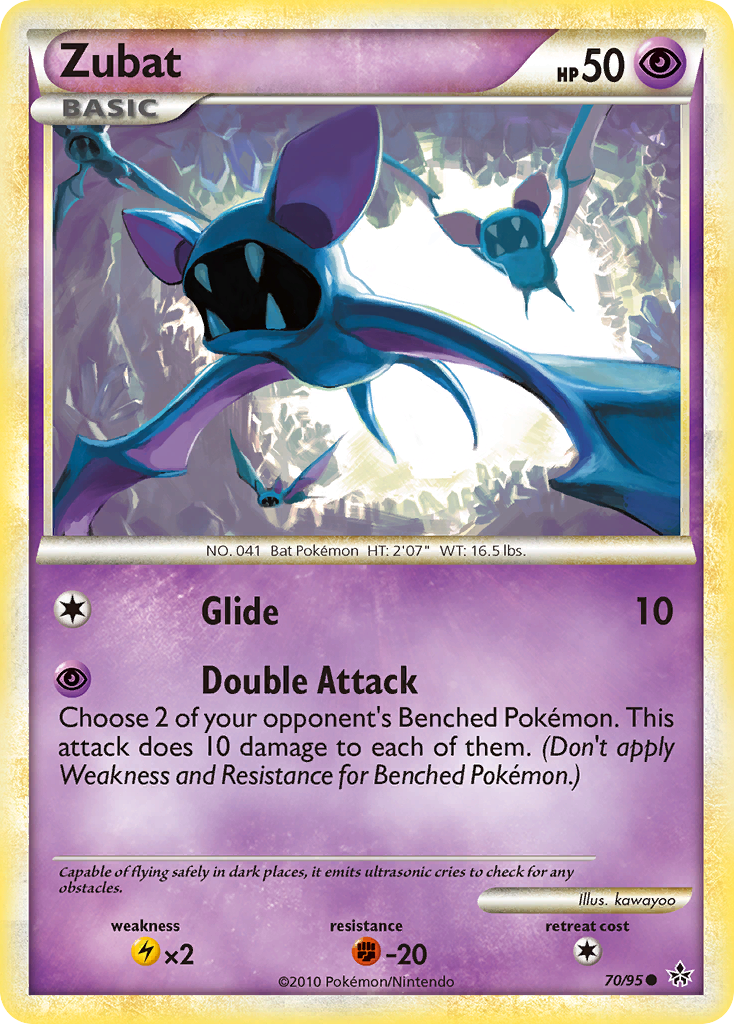 Zubat (70/95) [HeartGold & SoulSilver: Unleashed] - Pokémon - Card Brawlers | Quebec | Canada |