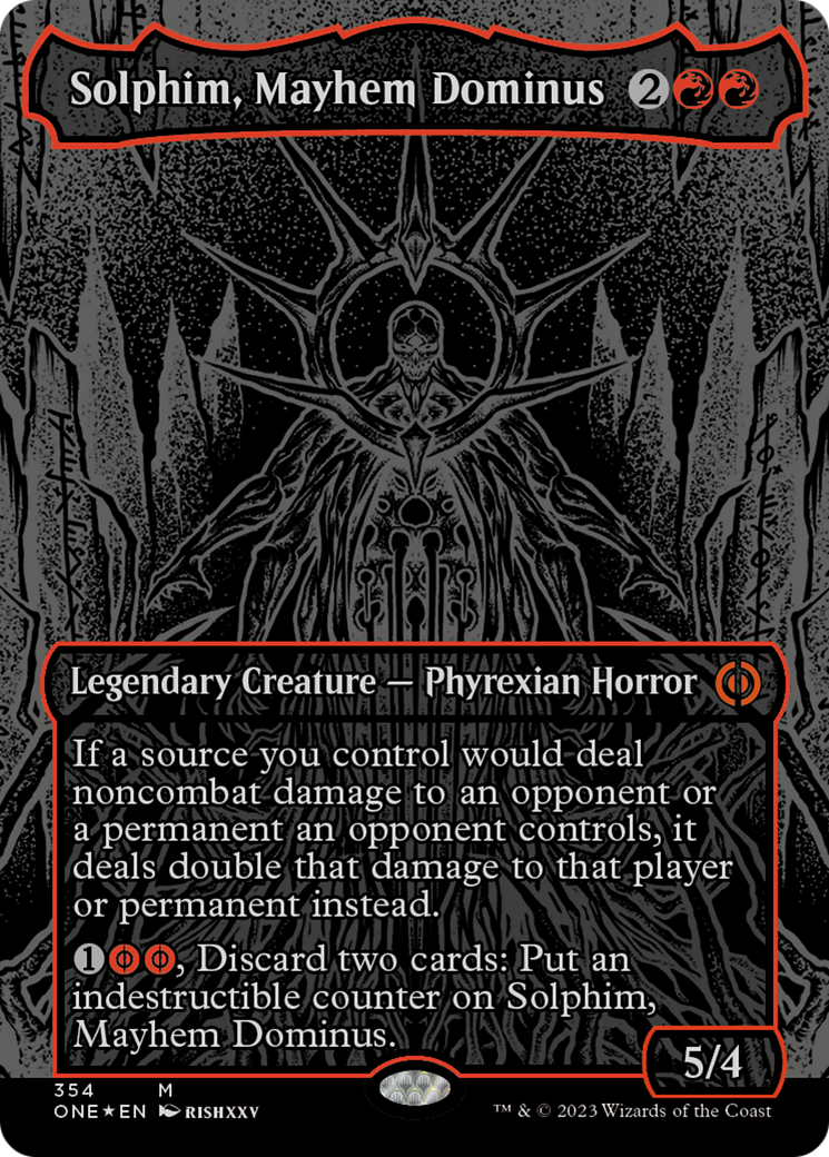 Solphim, Mayhem Dominus (Oil Slick Raised Foil) [Phyrexia: All Will Be One] - Magic: The Gathering - Card Brawlers | Quebec | Canada |