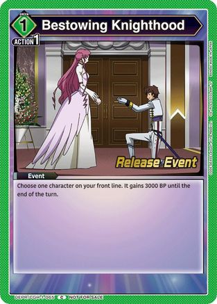 Bestowing Knighthood (UEPR/CGH-1-065) - UE04BT CODE GEASS Lelouch of the Rebellion Release Event Cards - UE04BT: CODE GEASS: Lelouch of the Rebellion Release Event Cards - Card Brawlers | Quebec | Canada |