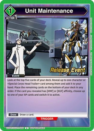 Unit Maintenance (UEPR/CGH-1-066) - UE04BT CODE GEASS Lelouch of the Rebellion Release Event Cards - UE04BT: CODE GEASS: Lelouch of the Rebellion Release Event Cards - Card Brawlers | Quebec | Canada |