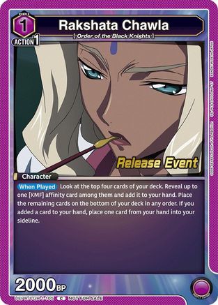 Rakshata Chawla (105) (UEPR/CGH-1-105) - UE04BT CODE GEASS Lelouch of the Rebellion Release Event Cards - UE04BT: CODE GEASS: Lelouch of the Rebellion Release Event Cards - Card Brawlers | Quebec | Canada |