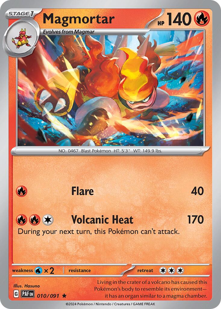 Magmortar (010/091) (Theme Deck Exclusive) [Scarlet & Violet: Paldean Fates] - Pokémon - Card Brawlers | Quebec | Canada |