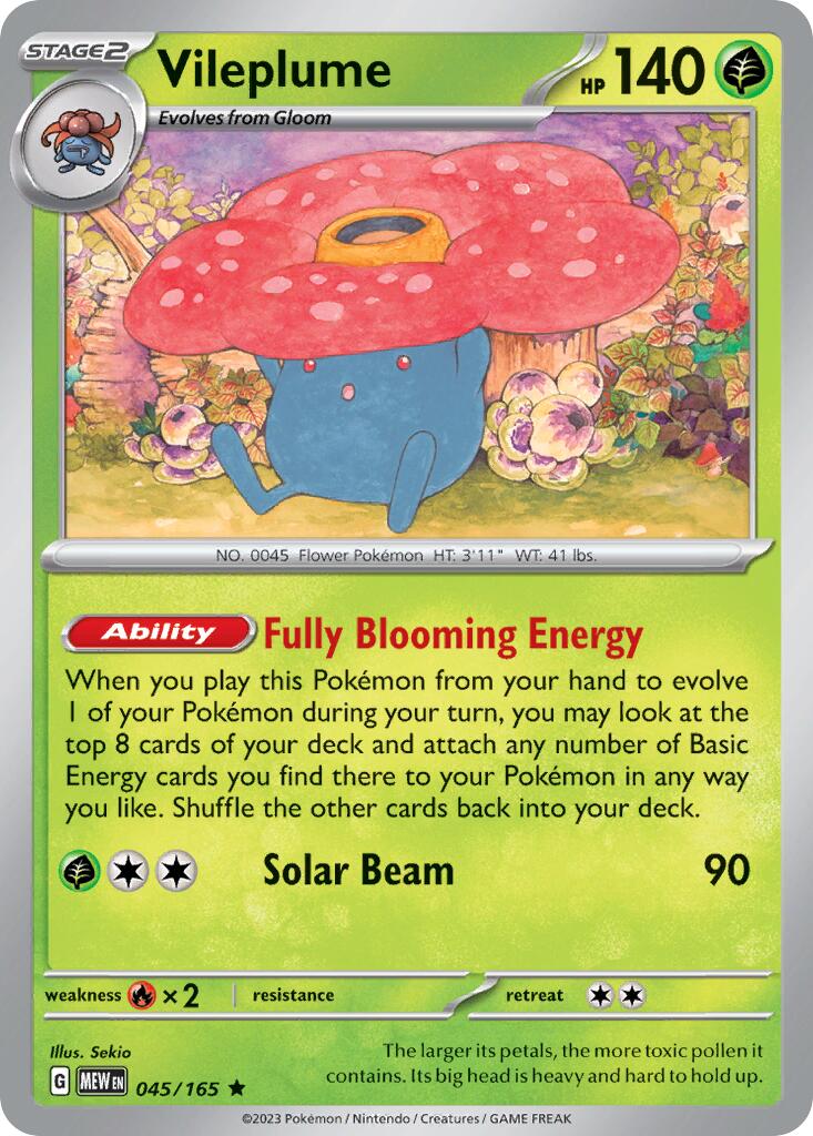 Vileplume (045/165) (Theme Deck Exclusive) [Scarlet & Violet 151] - Pokémon - Card Brawlers | Quebec | Canada |