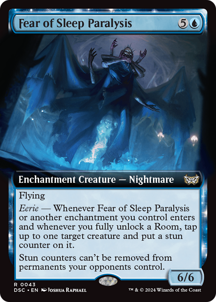 Fear of Sleep Paralysis (Extended Art) [Duskmourn: House of Horror Commander] - Magic: The Gathering - Card Brawlers | Quebec | Canada |