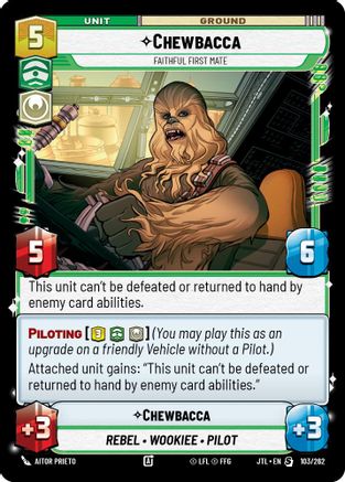 Chewbacca - Faithful First Mate (103/262) (103/257) [Jump to Lightspeed] - Fantasy Flight Games - Card Brawlers | Quebec | Canada |