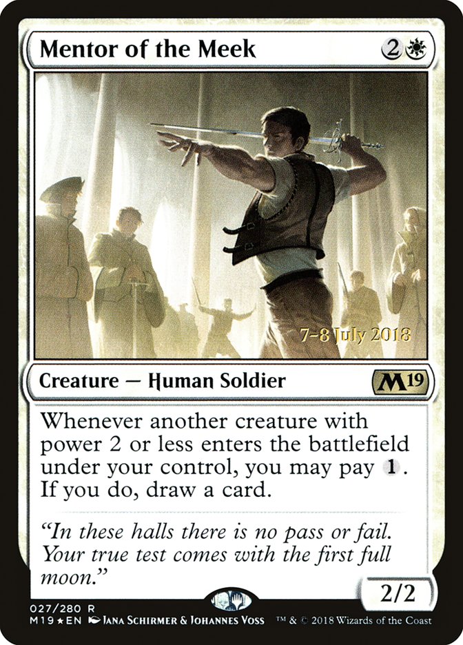 Mentor of the Meek [Core Set 2019 Prerelease Promos] - Magic: The Gathering - Card Brawlers | Quebec | Canada |