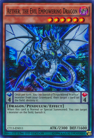 Aether, the Evil Empowering Dragon [CT13-EN011] Super Rare - Yu-Gi-Oh! - Card Brawlers | Quebec | Canada |