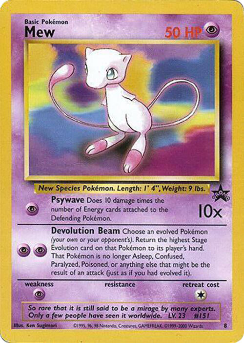 Mew (8) (Glossy Finish) [Wizards of the Coast: Black Star Promos] - Pokémon - Card Brawlers | Quebec | Canada |
