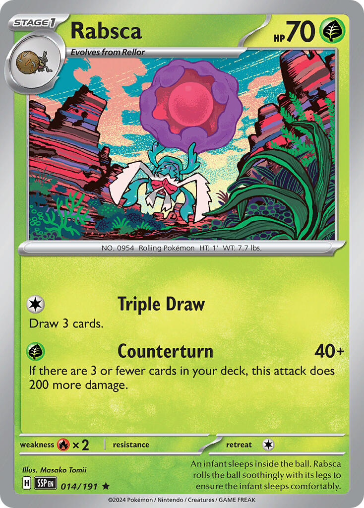 Rabsca (014/191) (Theme Deck Exclusive) [Scarlet & Violet: Surging Sparks] - Pokémon - Card Brawlers | Quebec | Canada |