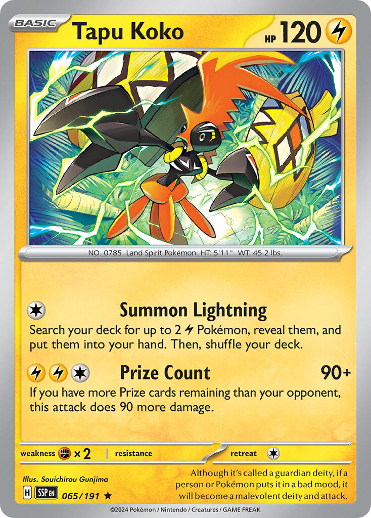 Tapu Koko (065/191) (Theme Deck Exclusive) [Scarlet & Violet: Surging Sparks] - Pokémon - Card Brawlers | Quebec | Canada |