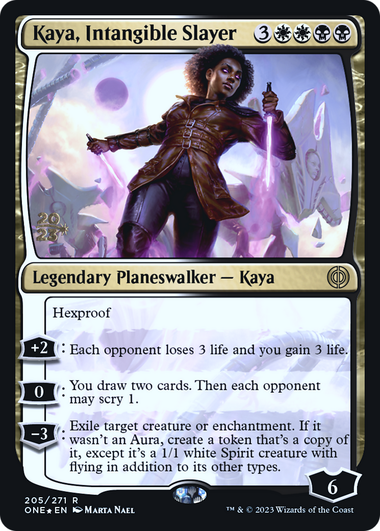 Kaya, Intangible Slayer [Phyrexia: All Will Be One Prerelease Promos] - Magic: The Gathering - Card Brawlers | Quebec | Canada |