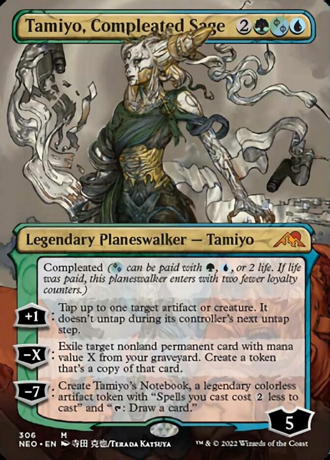 Tamiyo, Compleated Sage (Borderless) [Kamigawa: Neon Dynasty] - Magic: The Gathering - Card Brawlers | Quebec | Canada |