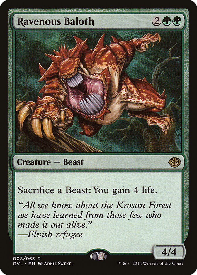 Ravenous Baloth (Garruk vs. Liliana) [Duel Decks Anthology] - Magic: The Gathering - Card Brawlers | Quebec | Canada |