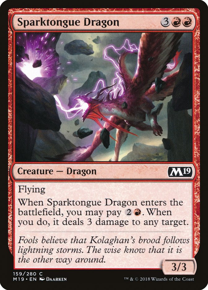 Sparktongue Dragon [Core Set 2019] - Magic: The Gathering - Card Brawlers | Quebec | Canada |