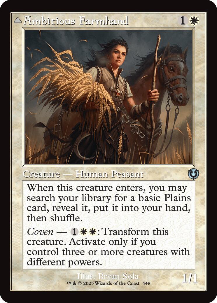 Ambitious Farmhand // Seasoned Cathar (Retro Frame) [Innistrad Remastered] - Magic: The Gathering - Card Brawlers | Quebec | Canada |