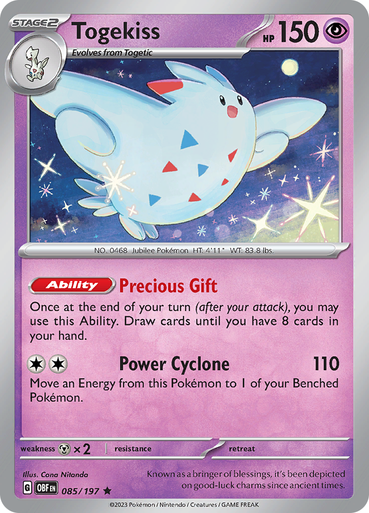 Togekiss (085/197) [Scarlet & Violet: Obsidian Flames] - Pokémon - Card Brawlers | Quebec | Canada |