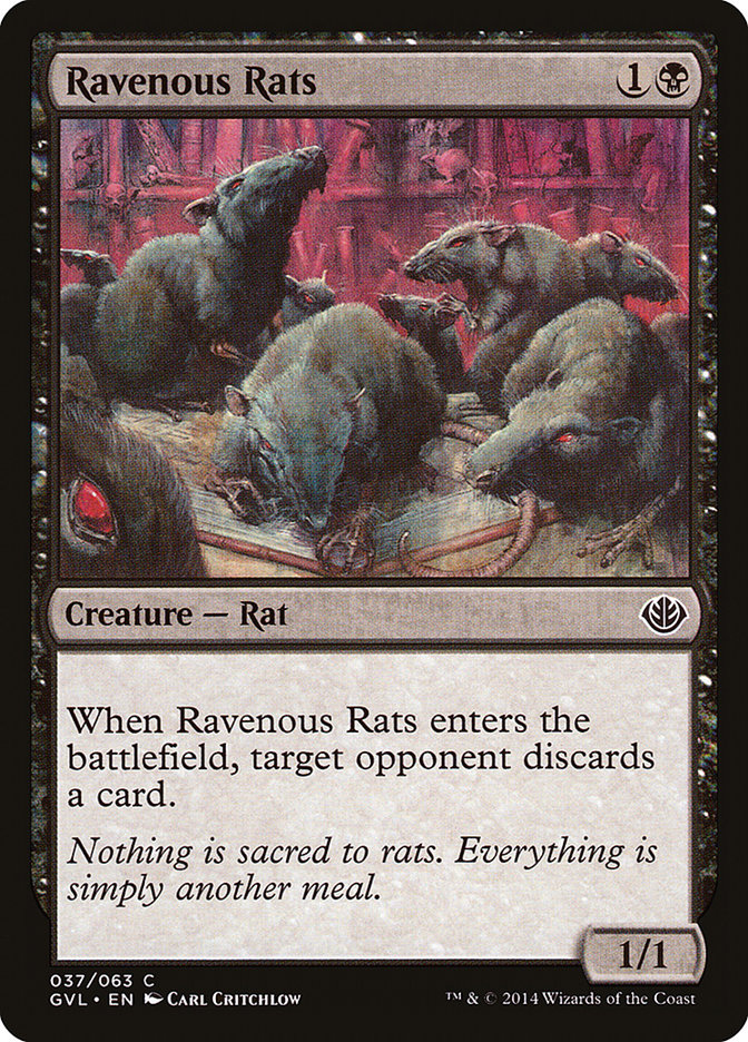 Ravenous Rats (Garruk vs. Liliana) [Duel Decks Anthology] - Magic: The Gathering - Card Brawlers | Quebec | Canada |