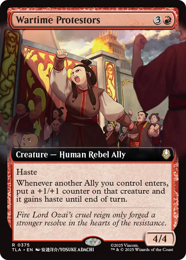 Wartime Protestors (Extended Art) [Avatar: The Last Airbender] - Magic: The Gathering - Card Brawlers | Quebec | Canada |