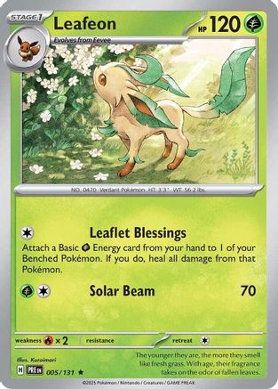 Leafeon (005/131) [Scarlet & Violet: Prismatic Evolutions] - Pokémon - Card Brawlers | Quebec | Canada |