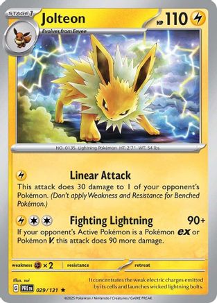 Jolteon (029/131) [Scarlet & Violet: Prismatic Evolutions] - Pokémon - Card Brawlers | Quebec | Canada |