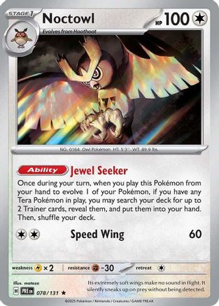 Noctowl (078/131) [Scarlet & Violet: Prismatic Evolutions] - Pokémon - Card Brawlers | Quebec | Canada |