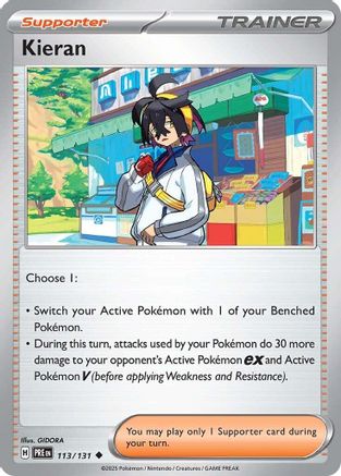 Kieran (113/131) [Scarlet & Violet: Prismatic Evolutions] - Pokémon - Card Brawlers | Quebec | Canada |