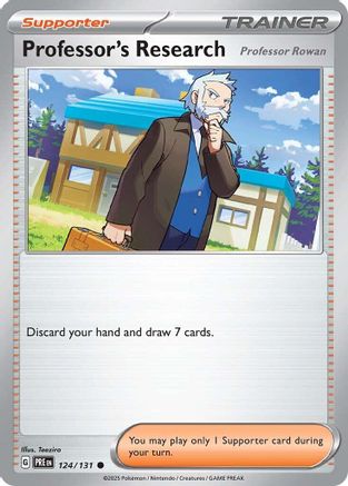 Professor's Research (124/131) [Professor Rowan] [Scarlet & Violet: Prismatic Evolutions] - Pokémon - Card Brawlers | Quebec | Canada |