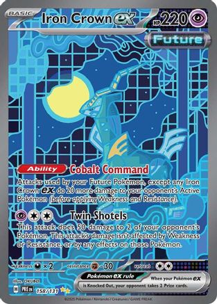 Iron Crown ex (158/131) [Scarlet & Violet: Prismatic Evolutions] - Pokémon - Card Brawlers | Quebec | Canada |