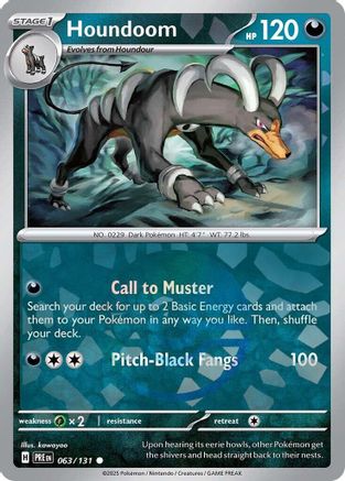 Houndoom (063/131) (Poke Ball Pattern) [Scarlet & Violet: Prismatic Evolutions] - Pokémon - Card Brawlers | Quebec | Canada |