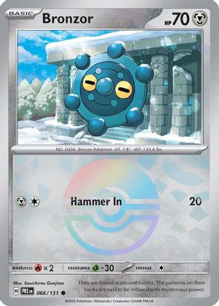 Bronzor (066/131) (Poke Ball Pattern) [Scarlet & Violet: Prismatic Evolutions] - Pokémon - Card Brawlers | Quebec | Canada |