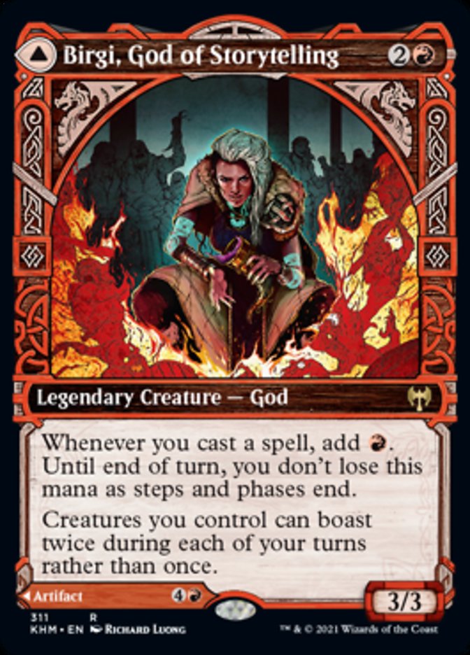 Birgi, God of Storytelling // Harnfel, Horn of Bounty (Showcase) [Kaldheim] - Magic: The Gathering - Card Brawlers | Quebec | Canada |